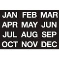 Magna Visual Magnetic Headings Months Of The Year, White on Black FH-17